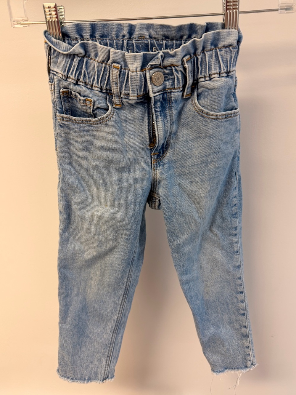 GAP Light Blue Paperbag Waist Kids Jeans